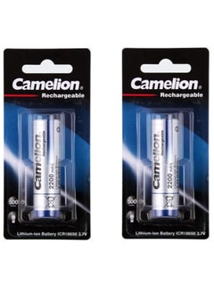 Camelion 2 AA Rechargeable Lithium-Ion Battery 2600mAh ICR18650F-26 Flatbed Flatbed for Cameras, Toys, Flashlights, Industrial Devices and More 3.7V  - Image 1