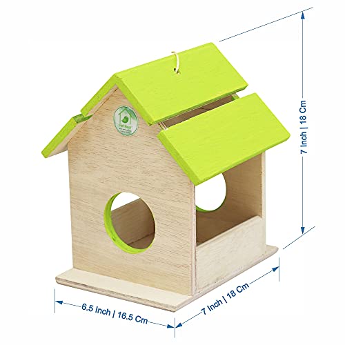 PetNest Wild Hanging Bird Feeder Chabutra Gift idea for Outside, Patio, Backyard, with Free Hanging (Green Chabutra) - Image 5