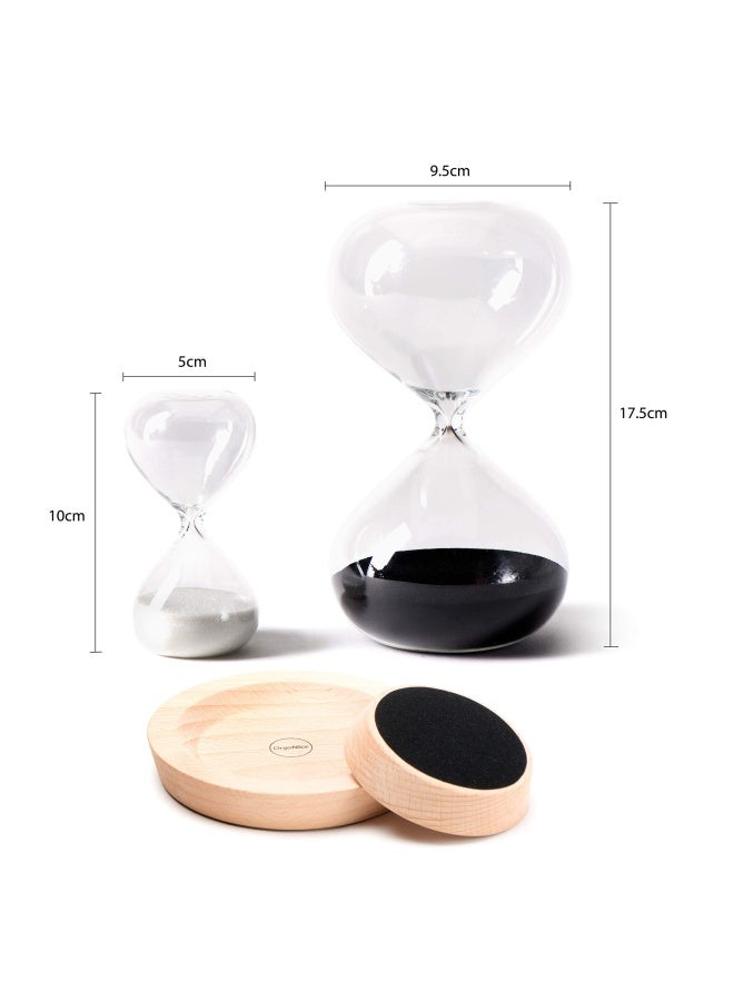 OrgaNice Hourglass Sand Timer - Designed For Hardworking Americans - 30-Minute And 5-Minute Productivity Timer - Get More Stuff Done - Prevent Burnout - Achieve Goals Faster Gift-Ready Packaging  - Image 2