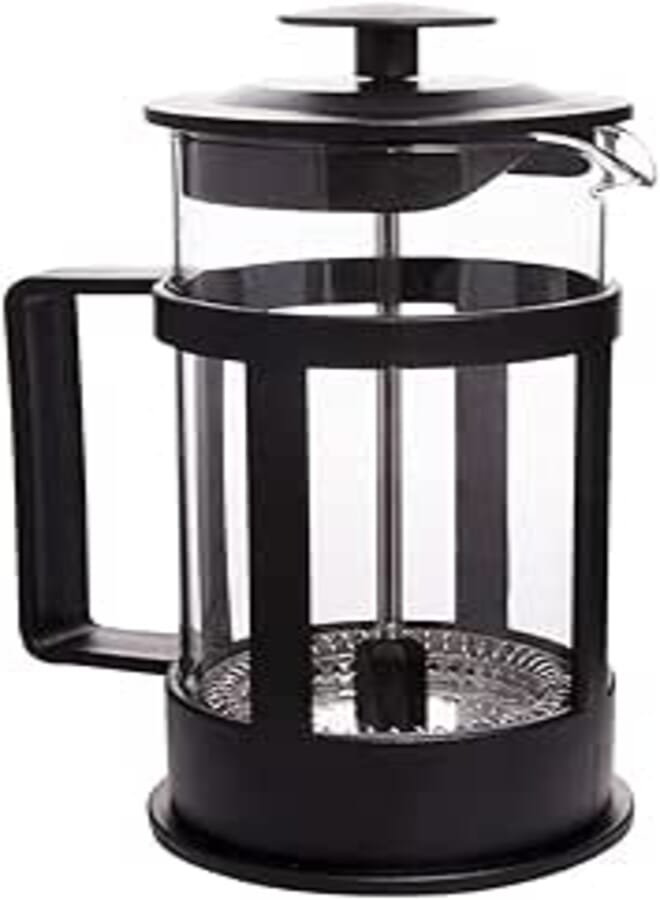 Spaceshoop Orchid M TIM French Press Coffee & Tea Maker, Thickened Borosilicate Glass Coffee Press with Filter Screens, Rust-Free 100% BPA Free (300ml)