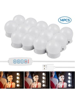 Vanity Lights Kits DIY, Makeup Lights with 14pcs Dimmable Bulbs, 3 Colour Modes with Touch Sensor Dimmer Switch for Dressing Table