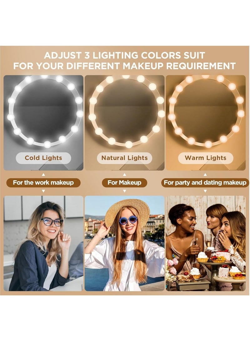 Generic - Vanity Lights Kits DIY, Makeup Lights with 14pcs Dimmable Bulbs, 3 Colour Modes with Touch Sensor Dimmer Switch for Dressing Table - Image 1