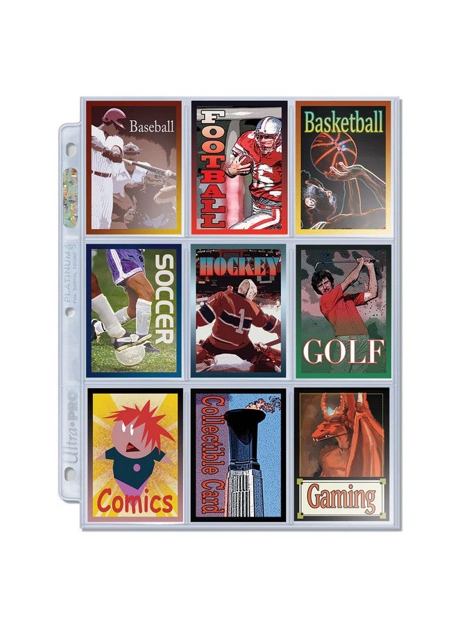 Ultra Pro 9 Pocket Pages Platinum Series 100 Pages of Card Sleeves for Trading Baseball Card Binder, -Pokemon and Baseball Card Sleeves - Image 5