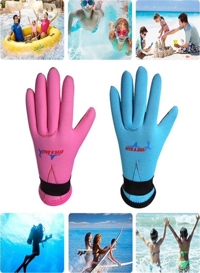 EXCEREY Kids Neoprene Skid-Proof Wetsuit Diving Gloves 3MM Surf Snorkeling Gloves(Pink, S) - Image 5
