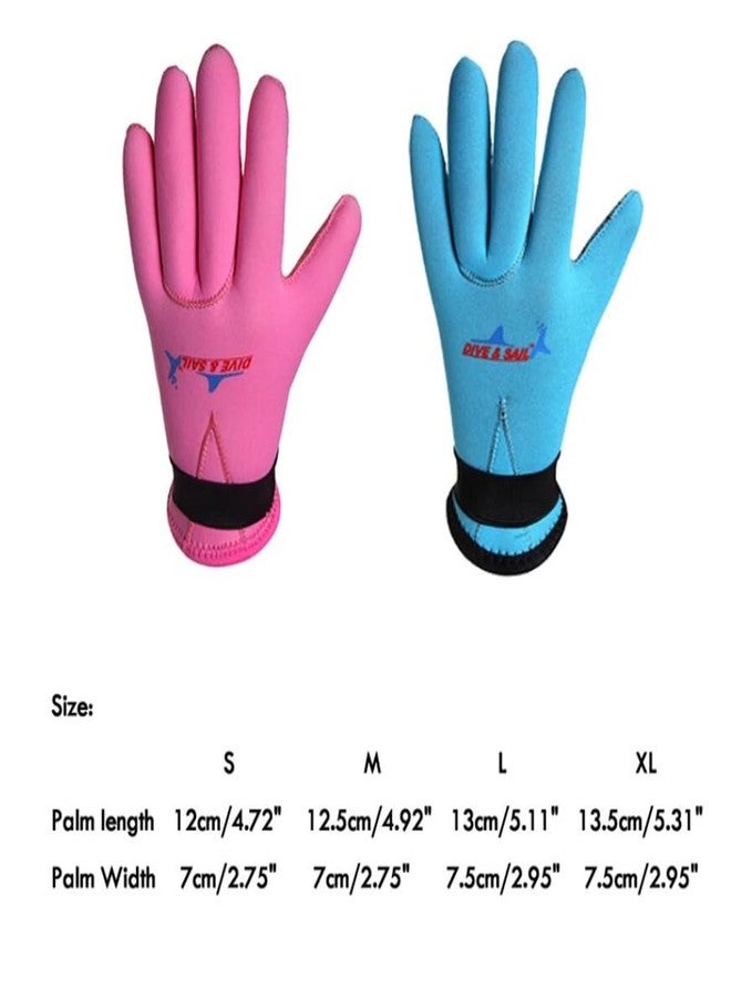 EXCEREY Kids Neoprene Skid-Proof Wetsuit Diving Gloves 3MM Surf Snorkeling Gloves(Pink, S) - Image 2
