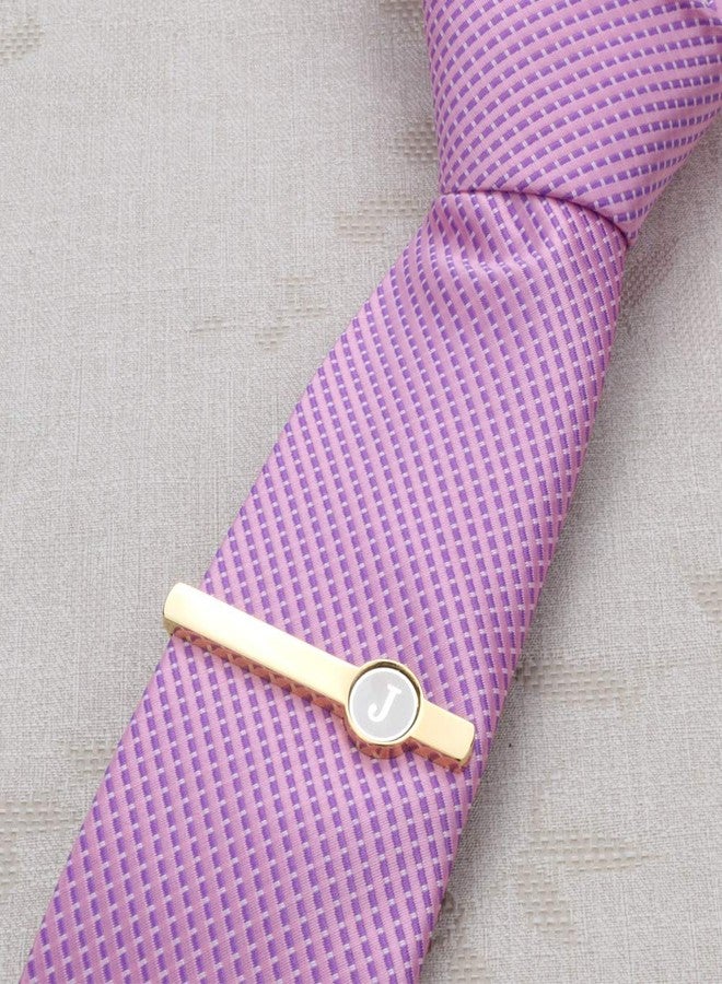 GWD Mens Cufflinks Tie clips set Set Shirt Classic Initials Alphabet A-Z Gift Box ((Cufflinks Tie Clip Set) J) - Image 5