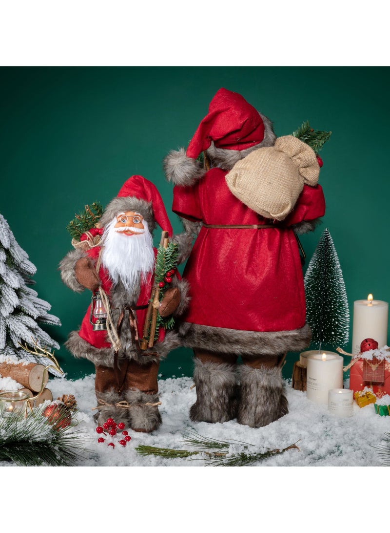 AUTOYSUR 3 قطع من تماثيل سانتا كلوز الكريسماس، دمية سانتا كلوز التقليدية المصنوعة يدويًا لتزيين طاولة المكتب المنزلي وحفلات الكريسماس كهدية - Image 5