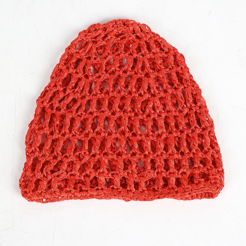 Musily Women's Knitted Mesh Hair Net Hat - Hollow Fishnet Head Wrap