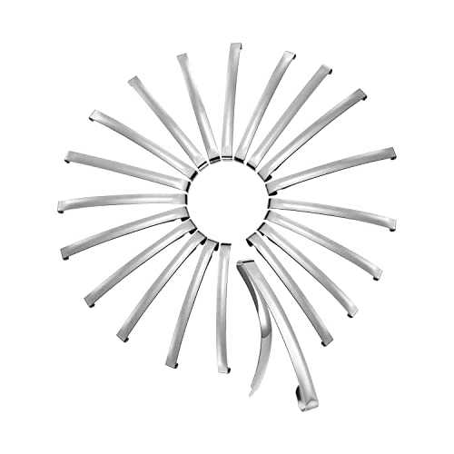 UJOY Hair Slides French Barrette Hair Clips Craft DIY Decorate Silver Tone Multiple Choices for Women (9cm-Steel clip) (Pack of 20) - Image 1