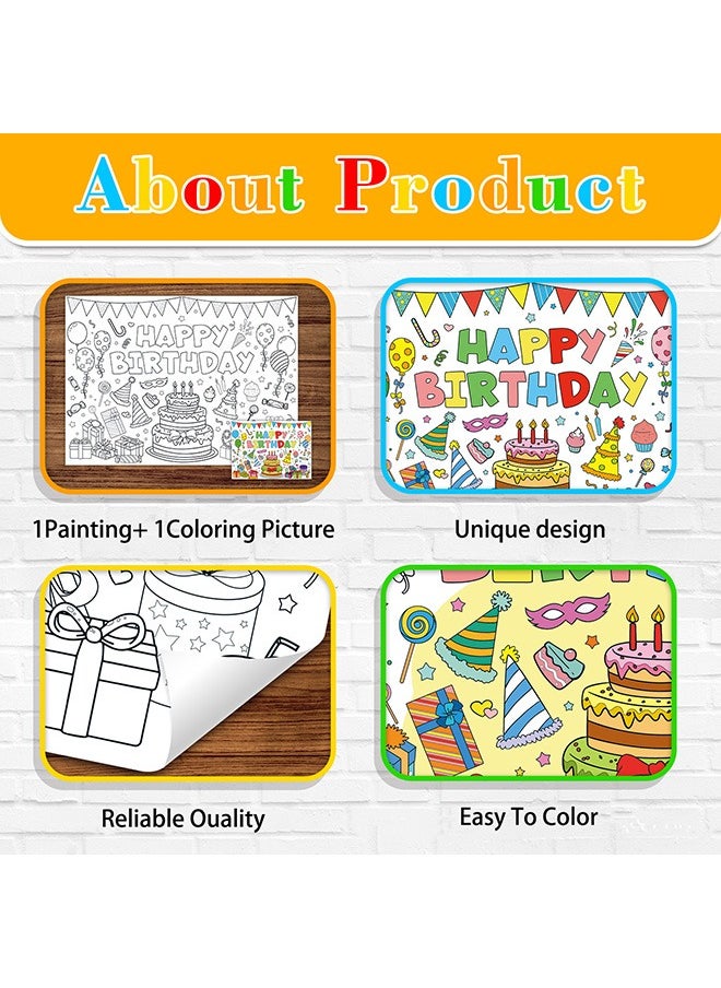 Generic - DIY Giant Coloring Poster for Classroom Wall - Versatile 31.4 x 43.4 Inches Birthday Activity Poster/ Table Cover, School Parties, Birthday Party and Special Events Decoration - Image 1
