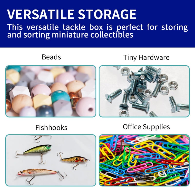 NEWOMEVA 9 Drawer Plastic Organizer Box, Jewelry & Bead Containers, Teacher & Tackle Box Organizer for Small Hardware, Sewing Supplies, Fishing Tackle & Miniature Collectibles - Image 5