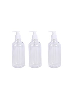 Hand Sanitizer Bottle Set -3Piece 500ml- Tall Cylindrical Refillable Pump Dispensers, Reusable Plastic Bottles for Soap, Lotion & Sanitizer, Smooth Pump Action - for Home, Office & Travel Use