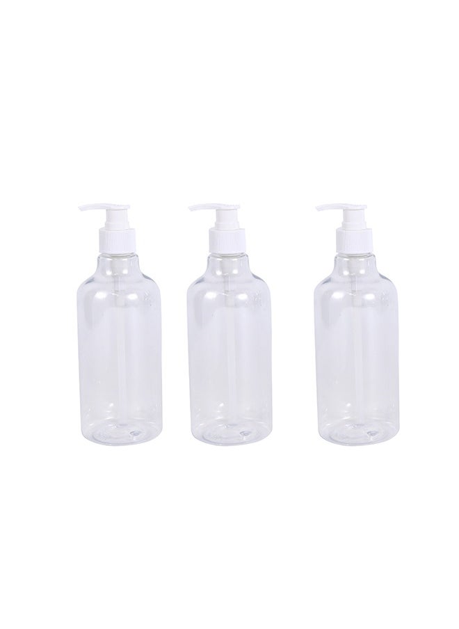 LAWAZIM - Hand Sanitizer Bottle Set -3Piece 500ml- Tall Cylindrical Refillable Pump Dispensers, Reusable Plastic Bottles for Soap, Lotion & Sanitizer, Smooth Pump Action - for Home, Office & Travel Use - Image 1