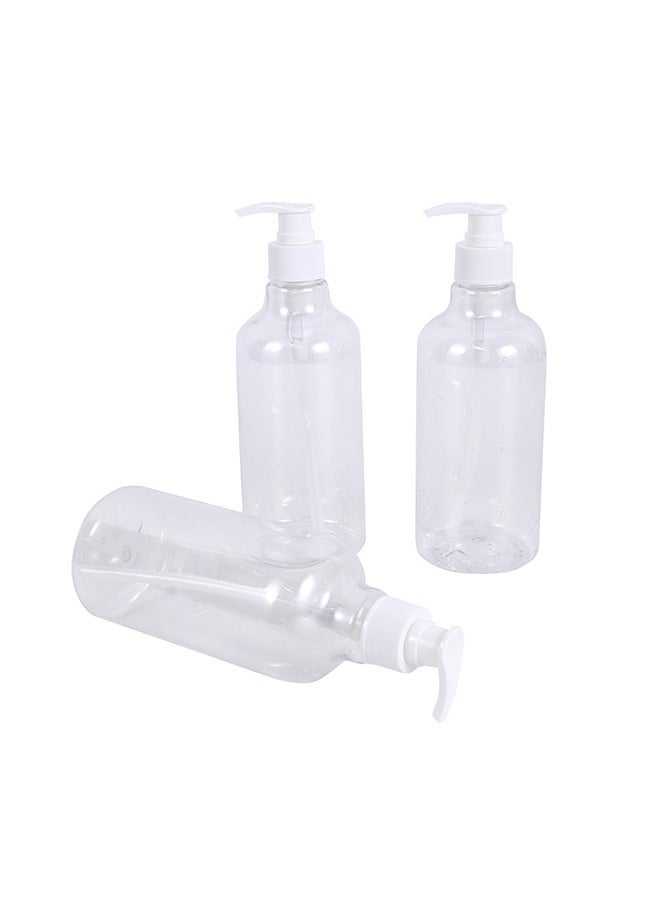 LAWAZIM - Hand Sanitizer Bottle Set -3Piece 500ml- Tall Cylindrical Refillable Pump Dispensers, Reusable Plastic Bottles for Soap, Lotion & Sanitizer, Smooth Pump Action - for Home, Office & Travel Use - Image 1