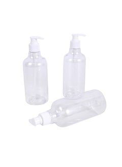 LAWAZIM Hand Sanitizer Bottle Set -3Piece 500ml- Tall Cylindrical Refillable Pump Dispensers, Reusable Plastic Bottles for Soap, Lotion & Sanitizer, Smooth Pump Action - for Home, Office & Travel Use  - Image 4