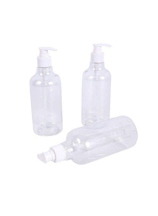 LAWAZIM - Hand Sanitizer Bottle Set -3Piece 500ml- Tall Cylindrical Refillable Pump Dispensers, Reusable Plastic Bottles for Soap, Lotion & Sanitizer, Smooth Pump Action - for Home, Office & Travel Use - Image 1