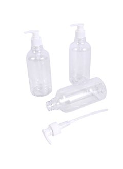 LAWAZIM Hand Sanitizer Bottle Set -3Piece 500ml- Tall Cylindrical Refillable Pump Dispensers, Reusable Plastic Bottles for Soap, Lotion & Sanitizer, Smooth Pump Action - for Home, Office & Travel Use  - Image 3