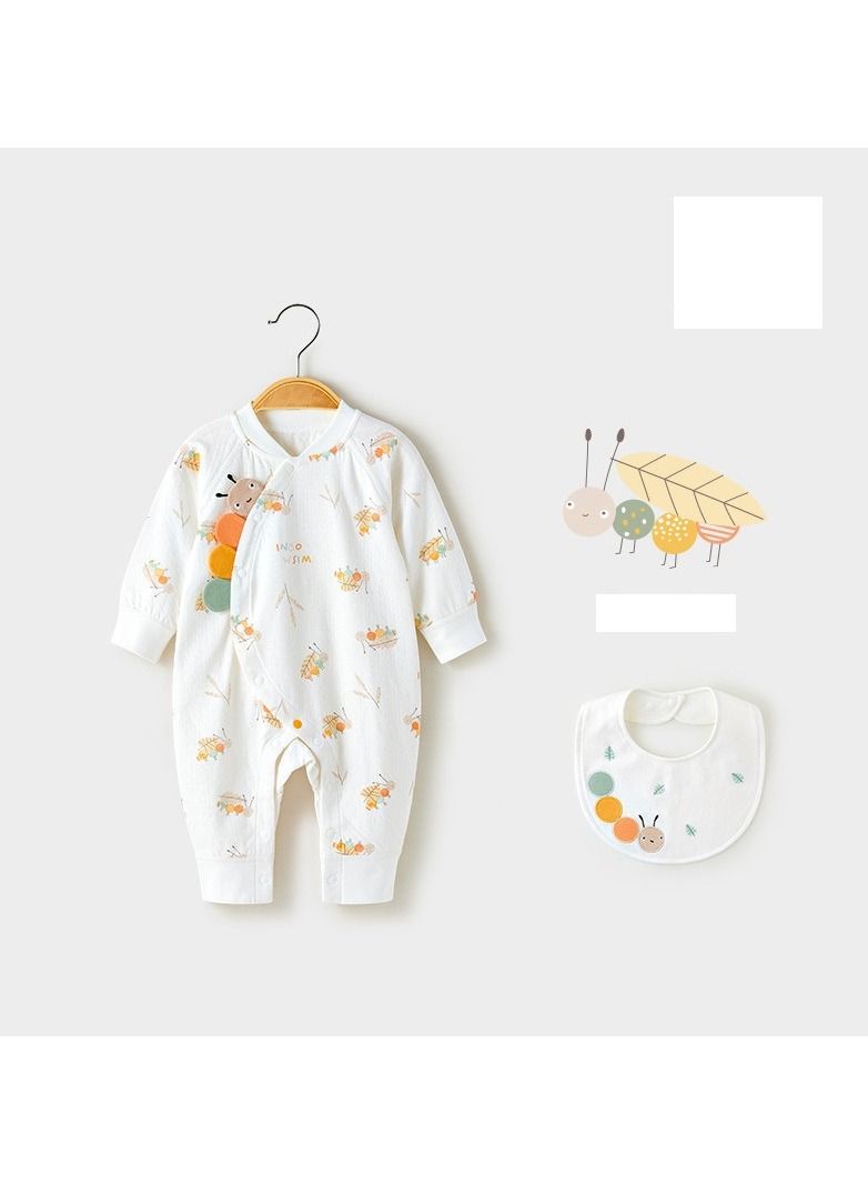 Loquat Newborn Long-sleeved Cotton Jumpsuit 