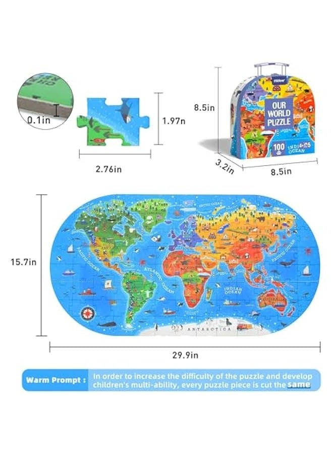 دوركو ألغاز الخريطة العالمية للأطفال (4-8 سنوات) + ألغاز الأرضية للأطفال (3-5 سنوات) + ألغاز للأطفال الصغار + ألعاب تعليمية جغرافية رائعة للأطفال قبل المدرسة + ألعاب تعليمية للأولاد والبنات - Image 2