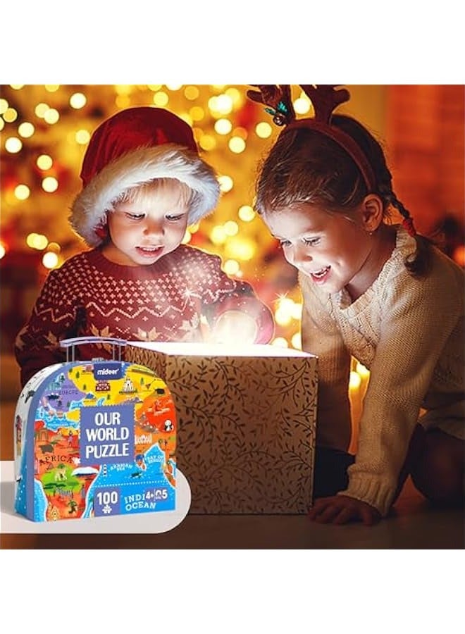 دوركو ألغاز الخريطة العالمية للأطفال (4-8 سنوات) + ألغاز الأرضية للأطفال (3-5 سنوات) + ألغاز للأطفال الصغار + ألعاب تعليمية جغرافية رائعة للأطفال قبل المدرسة + ألعاب تعليمية للأولاد والبنات - Image 4