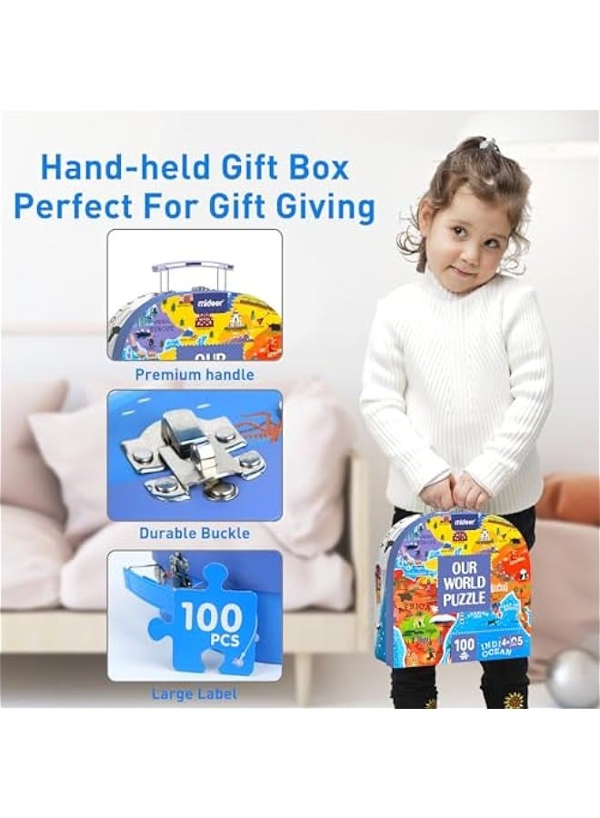 دوركو ألغاز الخريطة العالمية للأطفال (4-8 سنوات) + ألغاز الأرضية للأطفال (3-5 سنوات) + ألغاز للأطفال الصغار + ألعاب تعليمية جغرافية رائعة للأطفال قبل المدرسة + ألعاب تعليمية للأولاد والبنات - Image 5