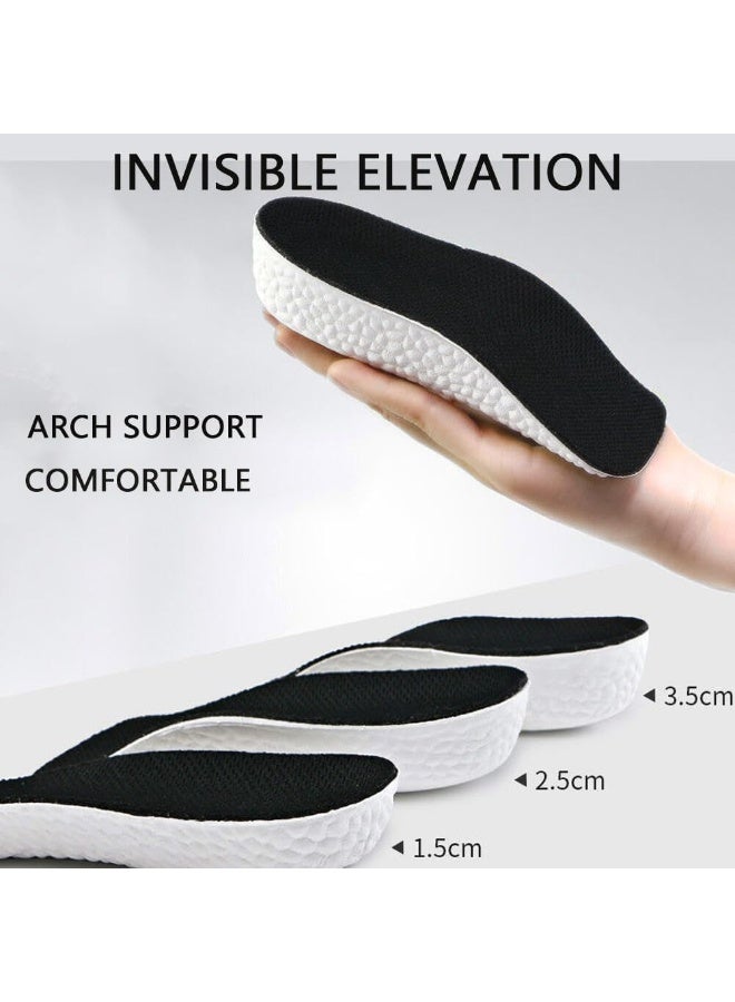 DUNISO 3 Pairs Height Increasing Insole，Invisible Soft Heel Insoles，Sports Shock Absorption Half Cushion Insoles，Comfortable and Breathable，for Both Women and Men，3.5cm - Image 2