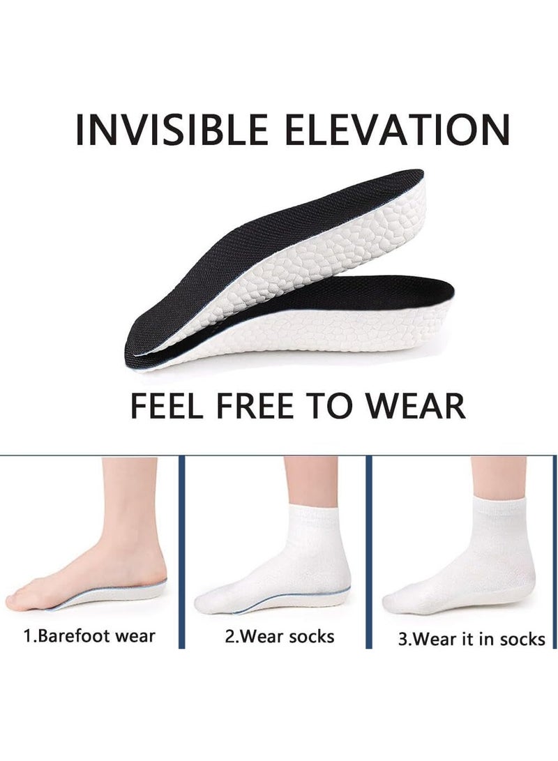 DUNISO 3 Pairs Height Increasing Insole，Invisible Soft Heel Insoles，Sports Shock Absorption Half Cushion Insoles，Comfortable and Breathable，for Both Women and Men，3.5cm - Image 5
