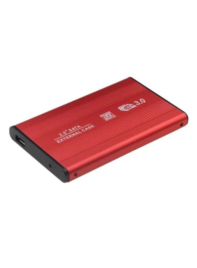 HDD Hard Disk Box USB3.0 2.5 Inch Notebook SATA Metal External Mobile Box-Color:Red - Image 1