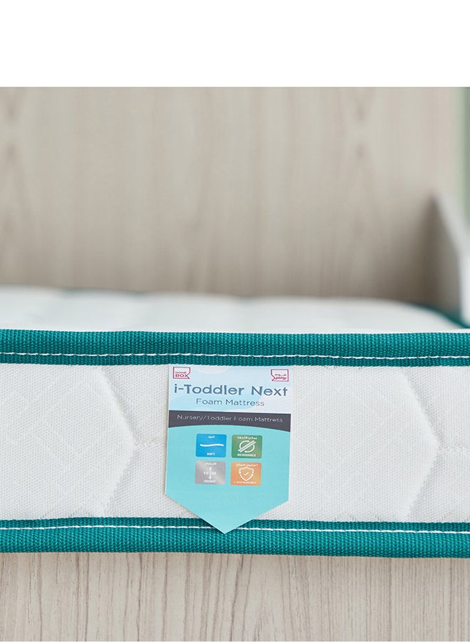 iToddler Next Nursery Toddler Foam Mattress - 70x130x10 cm