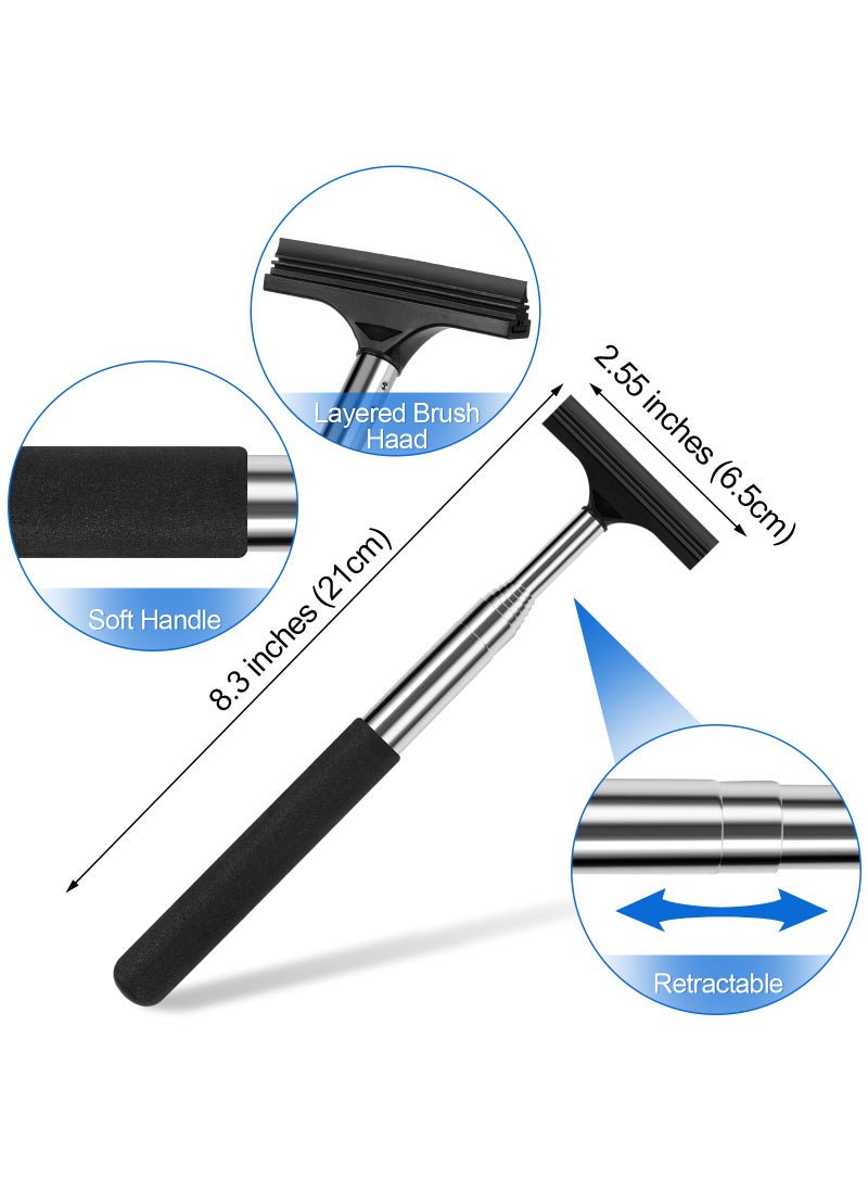 Guirnd 2 Pcs Car Mirror Wiper, 38.6in Handle Car Side Mirror Squeegee, Car Mirror Squeegee, Side Mirror Squeegee, Mini Squeegee for Rainy Foggy Weather  - Image 2