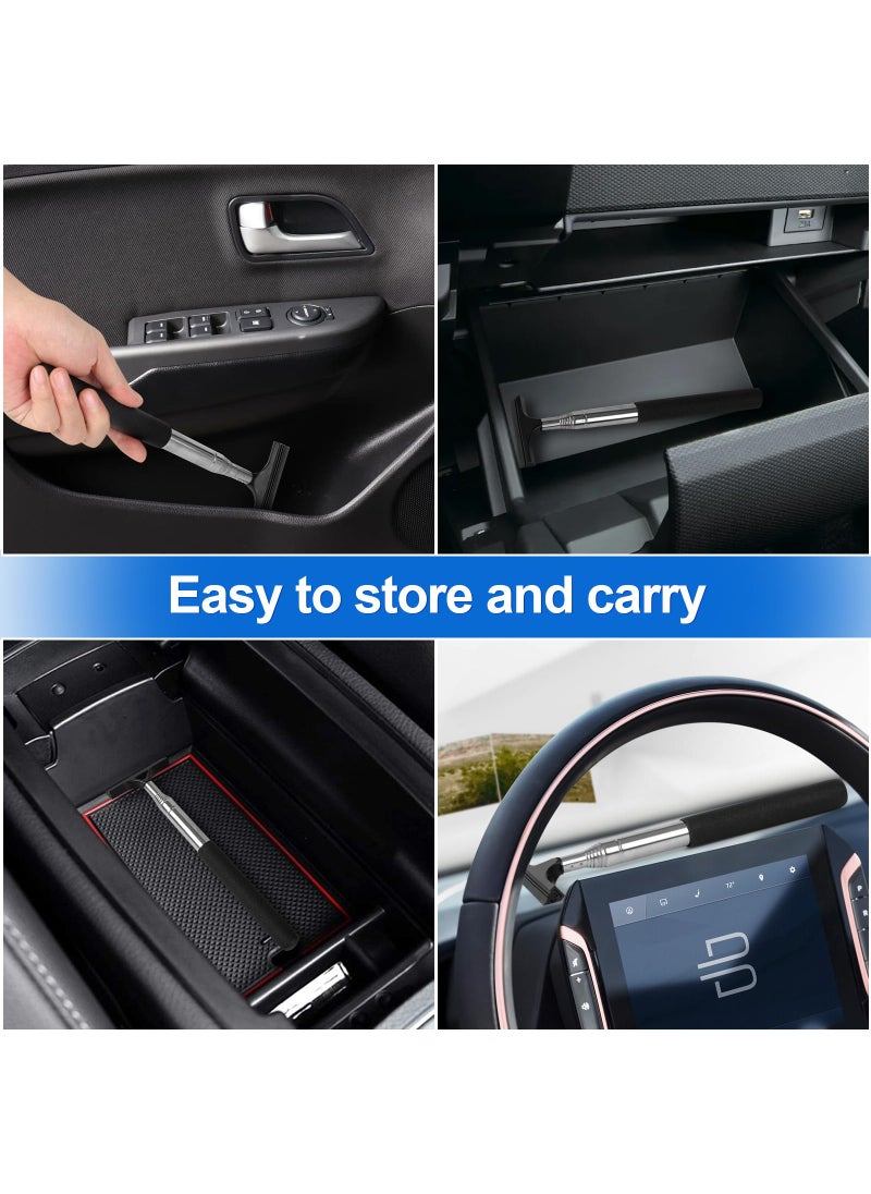 Guirnd 2 Pcs Car Mirror Wiper, 38.6in Handle Car Side Mirror Squeegee, Car Mirror Squeegee, Side Mirror Squeegee, Mini Squeegee for Rainy Foggy Weather  - Image 5