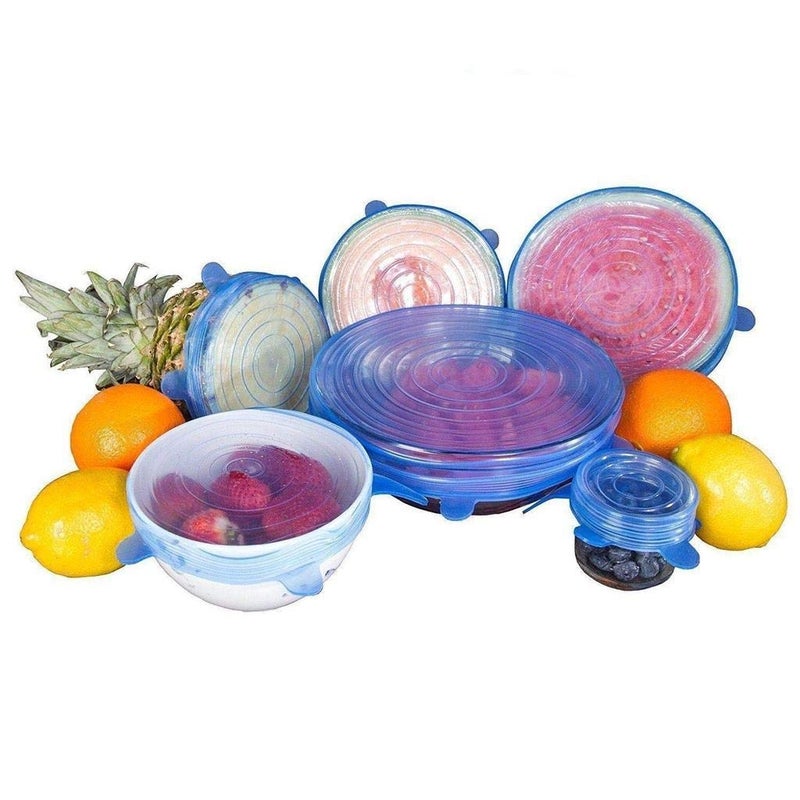 CLOMANA® Stretchable & Flexible Silicone LIds Cover for Dish,Jars & Bowls (Set of 6) - Image 1