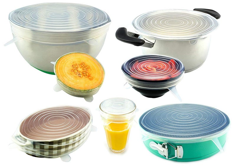 CLOMANA® Stretchable & Flexible Silicone LIds Cover for Dish,Jars & Bowls (Set of 6) - Image 5