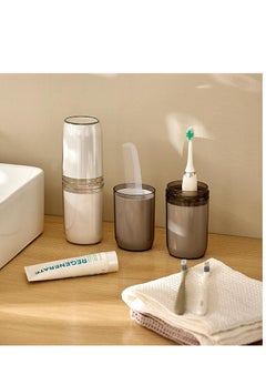 Golden Ideal for home, travel and business travel. Featuring a sturdy design with tight buckles, this toothbrush travel case keeps your must-haves safe and tidy on the go.  - Image 4
