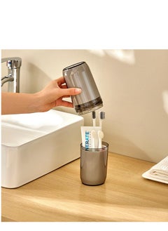 Golden Ideal for home, travel and business travel. Featuring a sturdy design with tight buckles, this toothbrush travel case keeps your must-haves safe and tidy on the go.  - Image 5