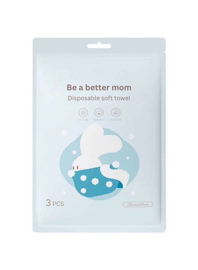 Be a better mom Disposable Towels 30x60cm, 2 Packs (3 Towels Per Pack), Soft Thickened Disposable Face & Body Towels for Travel, Hotel, Camping, Spa and Gym - Image 3