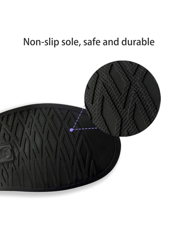 SYOSI Rain Shoes Cover, Waterproof Shoe Covers for Rain and Snow Boot Covers Waterproof Reusable Foldable Rain Shoes Cover Overshoes for Men/Women (XL) - Image 5