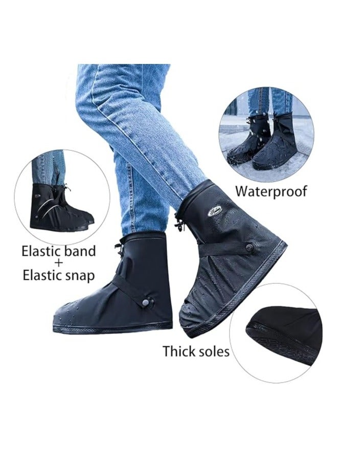 SYOSI Rain Shoes Cover, Waterproof Shoe Covers for Rain and Snow Boot Covers Waterproof Reusable Foldable Rain Shoes Cover Overshoes for Men/Women (XL) - Image 2