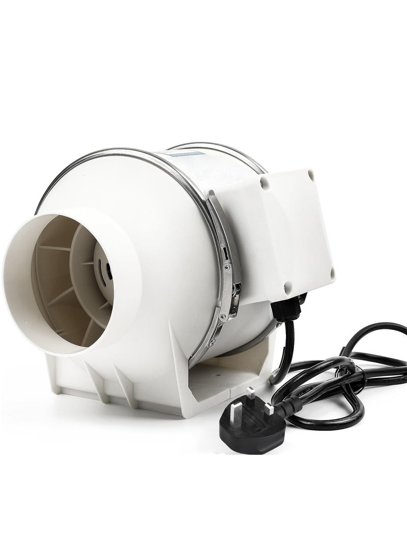 S-Color 4 Inch Duct Fan, Inline Ventilation Exhaust Fan, 182 CFM Duct Intake High Efficiency Air Fan for Vent Bathroom, Kitchen, Grow Tent, Hydroponics, 3D Printer - Image 1