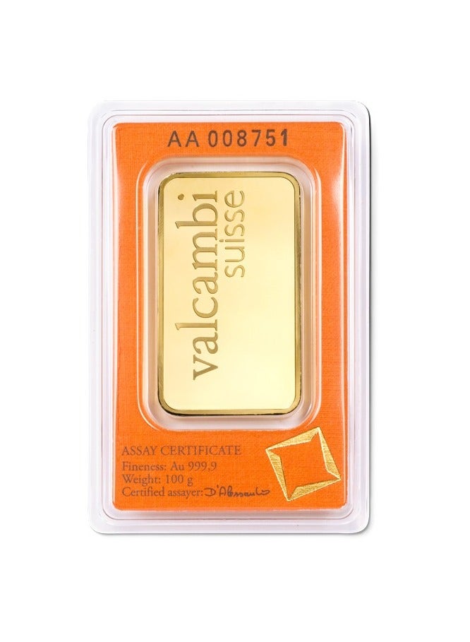 Valcambi Suisse 100g Pure 999.9 Fine Gold Bar 24KT - 100 Grams - Image 2