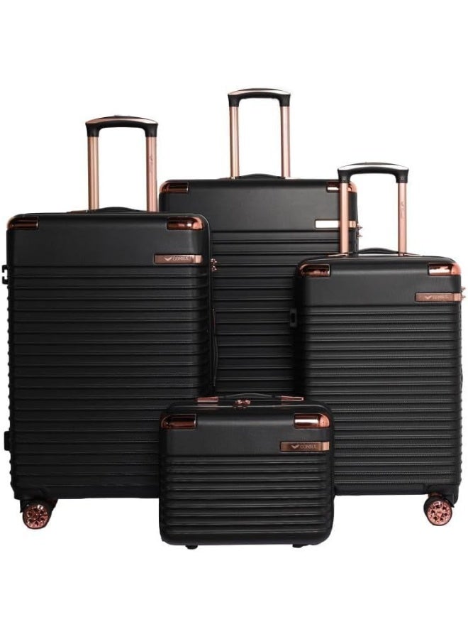 مجموعة حقائب سفر صلبة سوداء CONSUL KD-14
