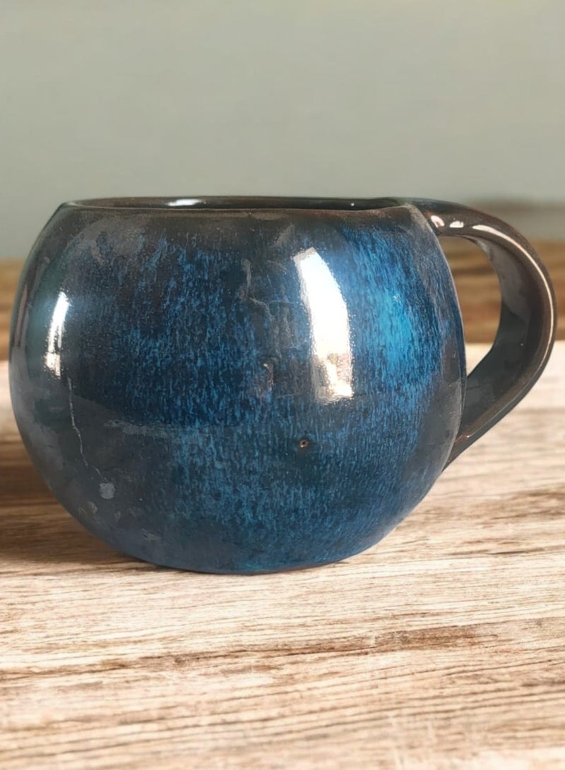 color zone pottery 300ml ceramic and earthenware mug, each piece is unique, microwave safe  - Image 3