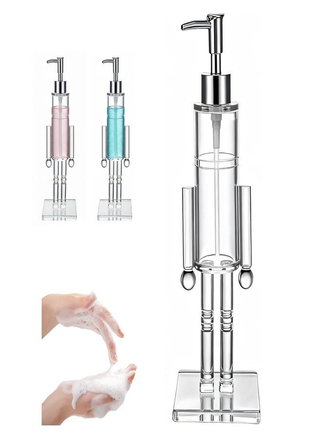 Fmnung Christmas Soap Dispenser, 150ML Christmas Hand Soap Dispensers Bathroom, Clear Dish Soaps Dispenser Kitchen Pump, Acrylic Christmas Washing Up Liquid Dispensers - Image 1