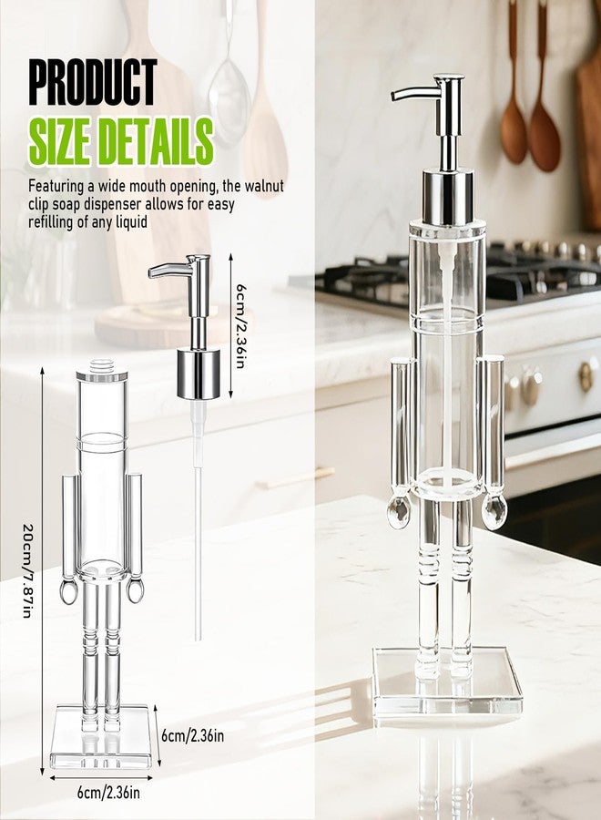 Fmnung Christmas Soap Dispenser, 150ML Christmas Hand Soap Dispensers Bathroom, Clear Dish Soaps Dispenser Kitchen Pump, Acrylic Christmas Washing Up Liquid Dispensers - Image 5