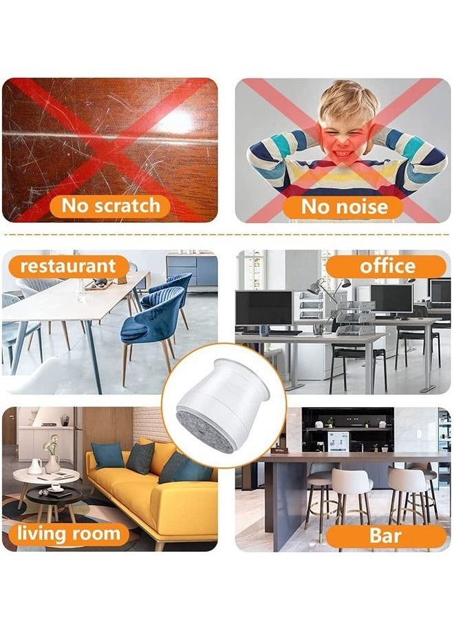 Generic - 10 Pcs Hardwood Floors Chair Leg Protectors, Stool Leg Rubber Protectors Caps, Non Slip Silicone Felt Furniture Pads - Image 1