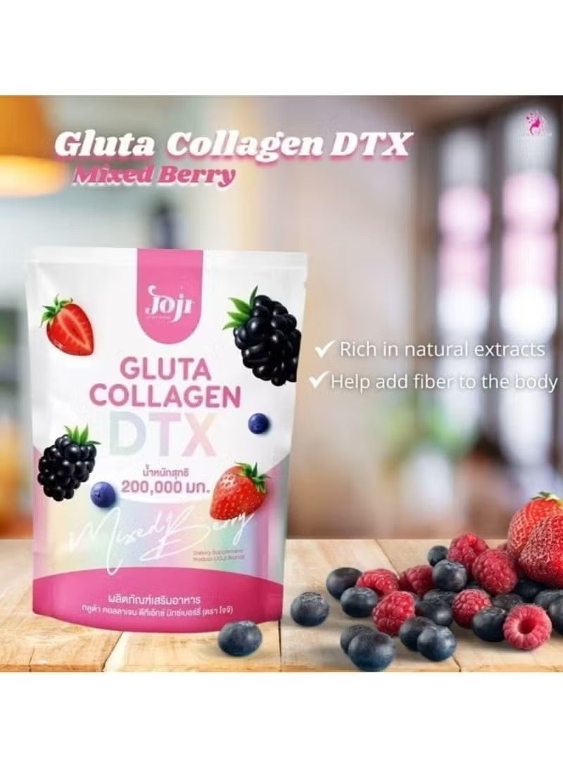 JOJI Gluta Collagen DTX Mixed Berry Drink 10 Sachets | 200g Supplement Powder - Image 2