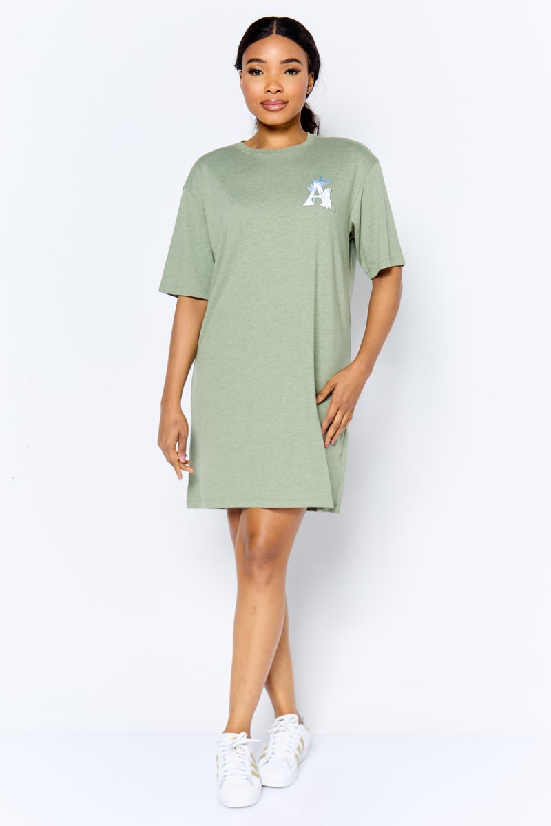 adidas Originals Adidas Originals x Moomin Women Sportswear Fit Short Sleeves Outdoor Dress, Sage Green - Image 4