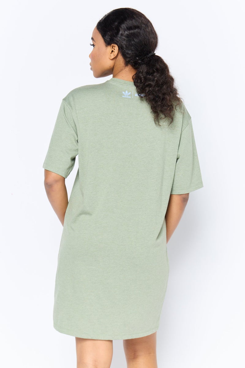 adidas Originals Adidas Originals x Moomin Women Sportswear Fit Short Sleeves Outdoor Dress, Sage Green - Image 2