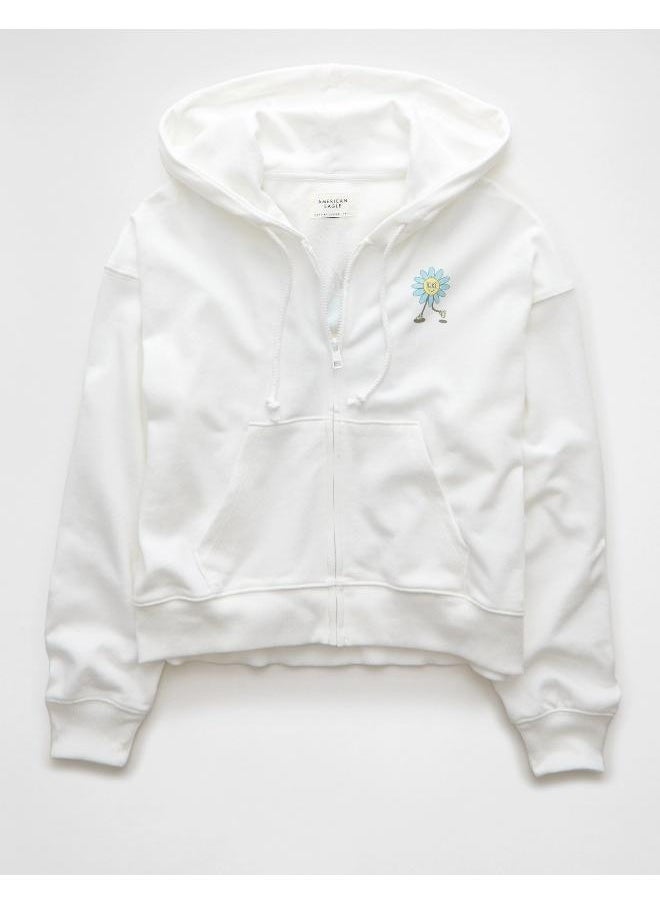 American Eagle AE Fleece Zip-Up Hoodie  - Image 3