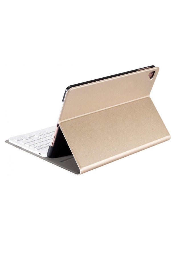 NIBEMINENT Bluetooth Keyboard Case Cover For Apple iPad 9.7-Inch (2017 And 2018) Gold - Image 2